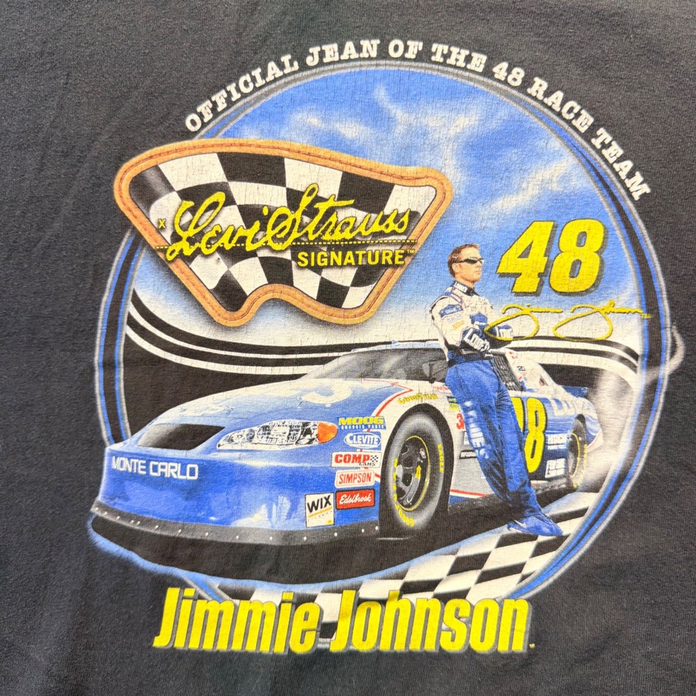 Levi Strauss Signature Jimmie Johnson NASCAR 48 Race Team Graphic T-Shirt Black